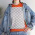Keffiyeh Pattern Heavy Cotton Tee - Modern Mesh Design Streetwear T-Shirt